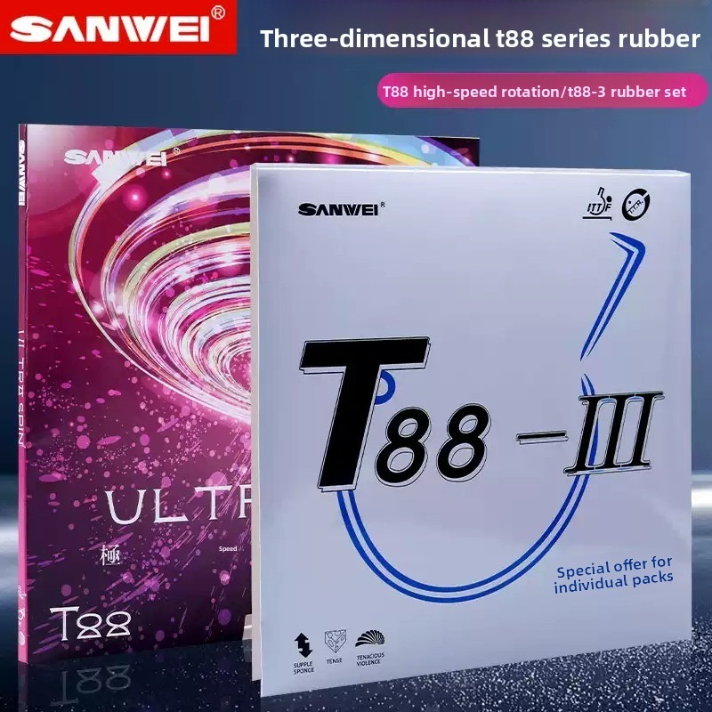 Table Tennis Xiom Rubber - Sanwei T88 ULTRA-Spin T88-3 Kit Duplo