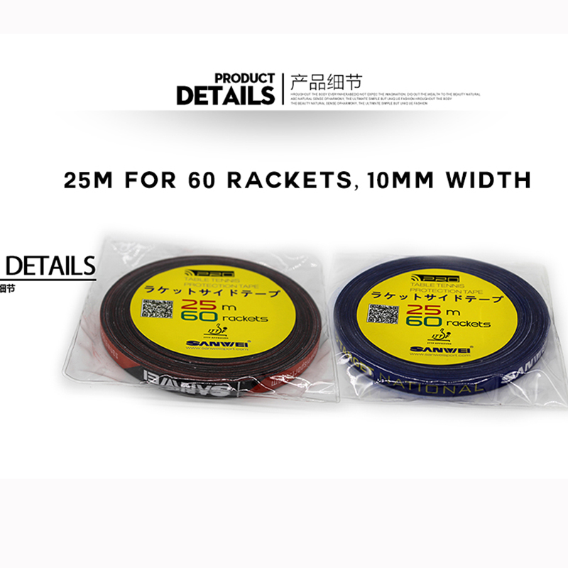 SANWEI-Table Tennis Racket Edg - Table Tennis Grip Tape avaliação e preço
